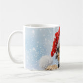 水彩冬ワンダーランドサンタパピー コーヒーマグカップ (左)