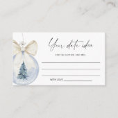 水彩冬日約會想法 \ 約會罐 エンクロージャーカード (正面)