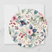 水彩冬景色 メリークリスマス シーズンカード (裏面)