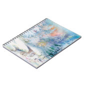 水彩冬景観イラストレーション ノートブック (左側)