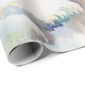 水彩冬景観イラストレーション ラッピングペーパー (ロールコーナー)