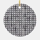 水彩冬格言オンバッファローチェッククリスマス セラミックオーナメント (裏面)