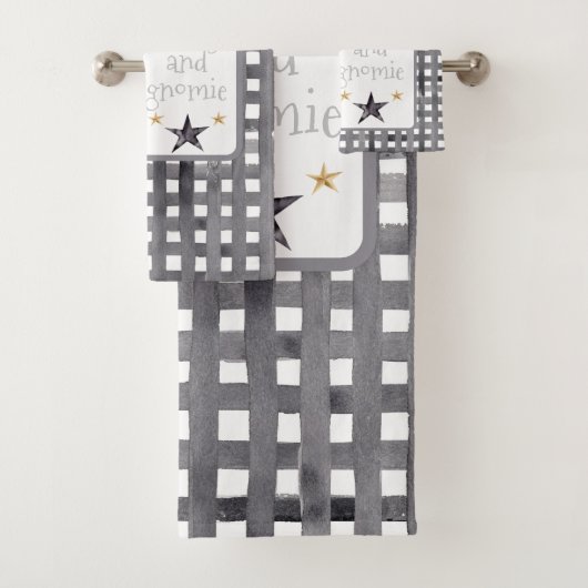 水彩冬格言オンバッファローチェッククリスマス バスタオルセット (インサイチュ)