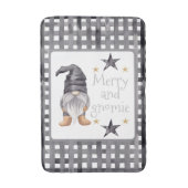 水彩冬格言オンバッファローチェッククリスマス バスマット (正面縦)