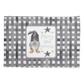 水彩冬格言オンバッファローチェッククリスマス 枕カバー (裏面)