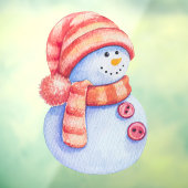 水彩冬絵を描雪だるま事業 ウィンドウサイン (シート3)