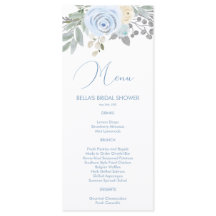 水彩冬花ブライダルシャワーメニュー