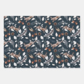 水彩冬野兎 ラッピングペーパーシート (正面2)