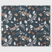 水彩冬野兎 ラッピングペーパー (フラット)