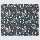 水彩冬野兎 ラッピングペーパー (フラット)