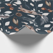 水彩冬野兎 ラッピングペーパー (角)