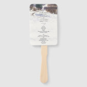 水彩冬雪景ウェディング ハンドファン (正面)