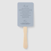 水彩冬雪風景ウェディング ハンドファン (裏面)