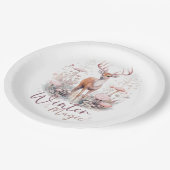 水彩冬魔法鹿 ペーパープレート (アングル)