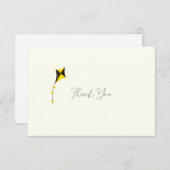 水彩凧ソロリティのノートカード サンキューカード (正面/裏面)