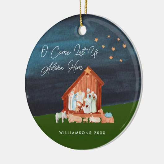 水彩出生アドーレヒム聖なる書物、 経典宗教 セラミックオーナメント (左)