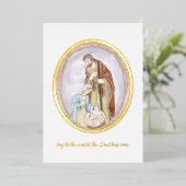 水彩出生カスタムクリスマス 箔シーズンカード (立ち正面)