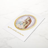 水彩出生カスタムクリスマス 箔シーズンカード (回転した状態)