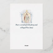 水彩出生カスタムクリスマス 箔シーズンカード (裏面)