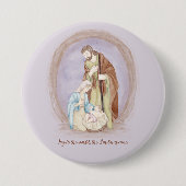 水彩出生カスタム休日 缶バッジ (正面)