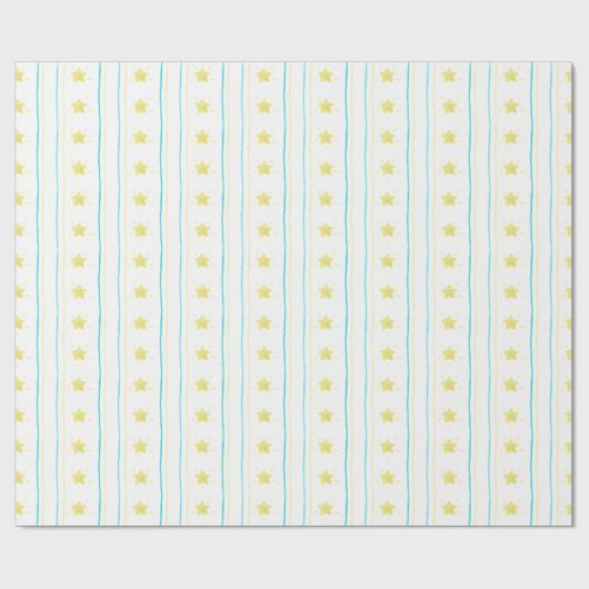 水彩出生クリスマススターズ ラッピングペーパー (フラット)