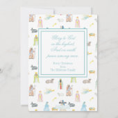 水彩出生クリスマスフォトカード シーズンカード (裏面)