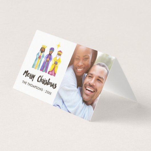 水彩出生クリスマスフォト (正面)