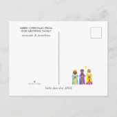 水彩出生クリスマス期待ベビー 案内ポストカード (裏面)