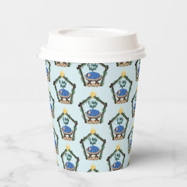 水彩出生クリスマス紙カップ 紙コップ