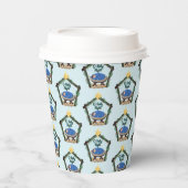 水彩出生クリスマス紙カップ 紙コップ (正面)