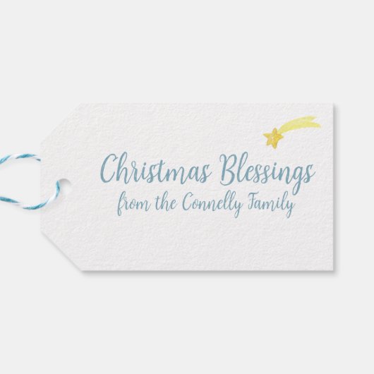 水彩出生クリスマス ギフトタグ (裏面横)