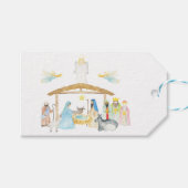 水彩出生クリスマス ギフトタグ (正面(横))