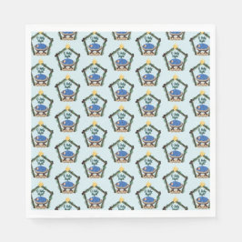 水彩出生クリスマス スタンダードランチョンナプキン