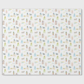 水彩出生クリスマス ラッピングペーパー (フラット)