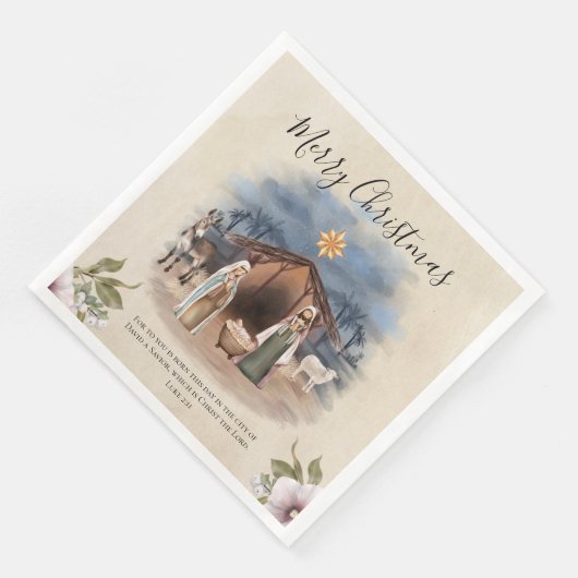 水彩出生シーンとバイブル引用文 (コーナー)