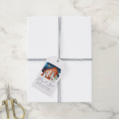 水彩出生シーングローリートゥゴッドホリデー ギフトタグ (より糸付き)