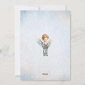 水彩出生シーンベビーイエズクリスマス シーズンカード (裏面)