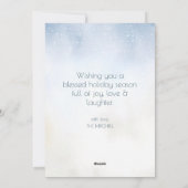 水彩出生シーンベビーイエズクリスマス シーズンカード (裏面)