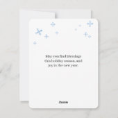 水彩出生シーンメリークリスマス シーズンカード (裏面)