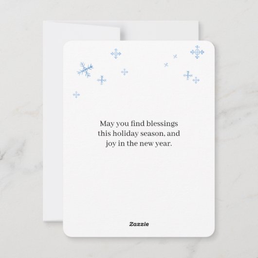 水彩出生シーンメリークリスマス シーズンカード (裏面)