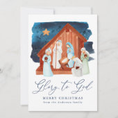 水彩出生シーン栄光へ神への非写真 シーズンカード (正面)