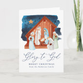 水彩出生シーン栄光へ神への非写真 シーズンカード (正面)