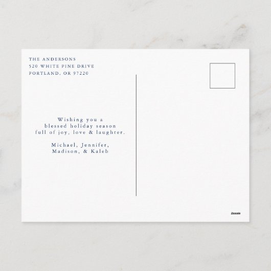 水彩出生シーン栄光へ神への非写真 シーズンポストカード (裏面)