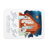 水彩出生シーン栄光へ神への非写真 マグネット (横)