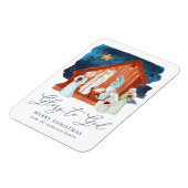 水彩出生シーン栄光へ神への非写真 マグネット (左側)