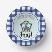 水彩出生ハッピーバースデーイエス ペーパーボウル (正面)