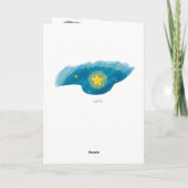 水彩出生休日(オプション)フォトカード シーズンカード (裏面)