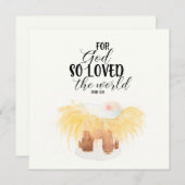 水彩出生宗教挨拶カード (正面/裏面)