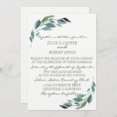 水彩分岐結婚式招待状 招待状 (正面/裏面)