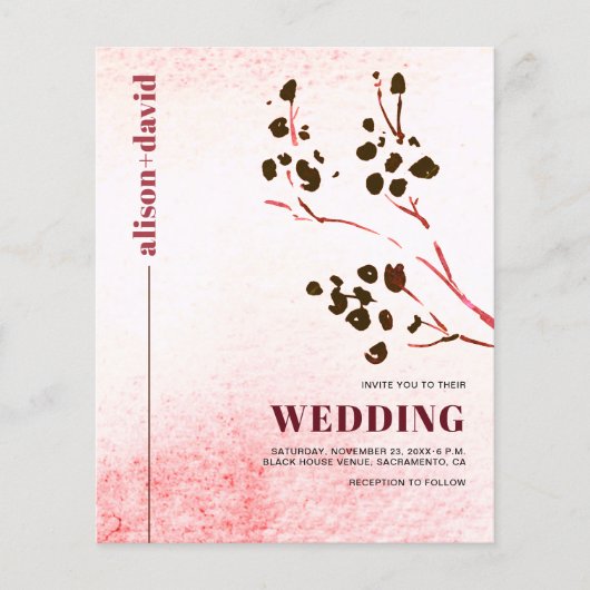 水彩分枝ジャパンディQRコードBUDGET 結婚's (正面)